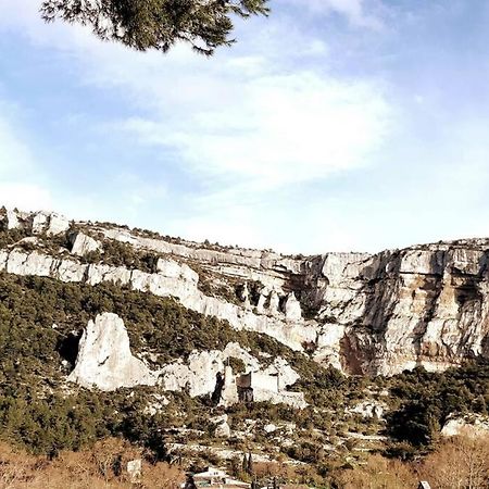 Vue panoramique sur le château,montagne et grottes Fontaine-de-Vaucluse Extérieur photo