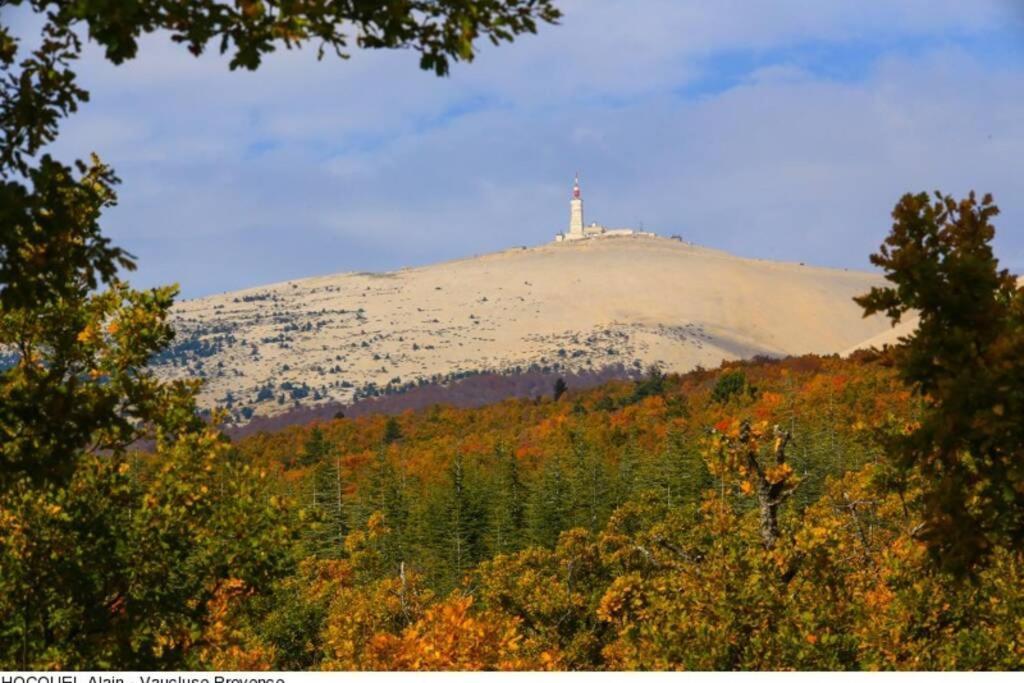 Vue panoramique sur le château,montagne et grottes Fontaine-de-Vaucluse Extérieur photo