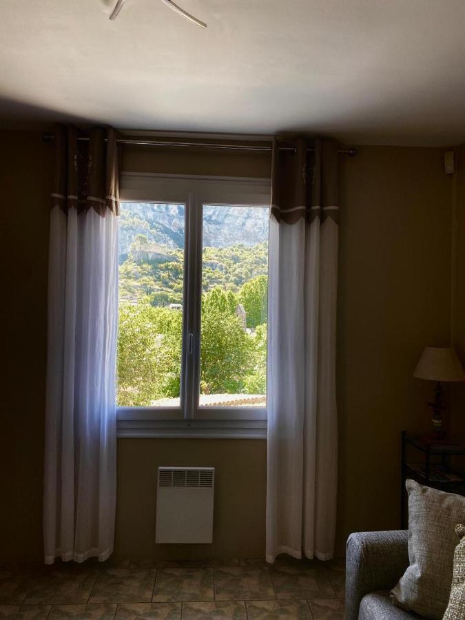 Vue panoramique sur le château,montagne et grottes Fontaine-de-Vaucluse Extérieur photo